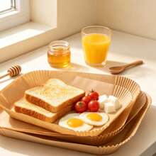 100/50/1 Thick Air Fryer Baking Tray - Suitable For Double Basket Air Fryers, Heat-Resistant Disposable Rectangular Baking Tray, Easy To Clean And Reusable, Air Fryer Accessory, Multi-Function Cooking Baking Tray, Easy Clean Baking Tray, Durable Kitchenware. - Multicolor - View 6