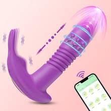 Wearable Vibrator With Remote Control Rabbit Vibrators Telescopic Rotating Vibrating Sex Toys For Woman - one-size - View 10