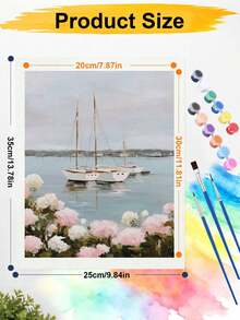1 Digital Oil Painting Set, DIY Oil Painting Set, Retro Oil Painting Set, DIY Adult Hand-Painted For Gift Home Wall Decoration. - A - View 6