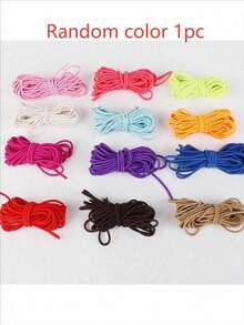 Random Color 1 Meter,5/10meter,Soft Round Elastic Band Flat Rubber Band Waistband Elastic Cord Mask Making,Halloween, Christmas - Multicolor - View 13