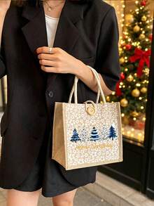1/2pcs Dachshund Letter Print Pattern Storage Bag, Lightweight And Portable, Suitable For Travel Carrying Cosmetics And Shopping - Multicolor - View 6