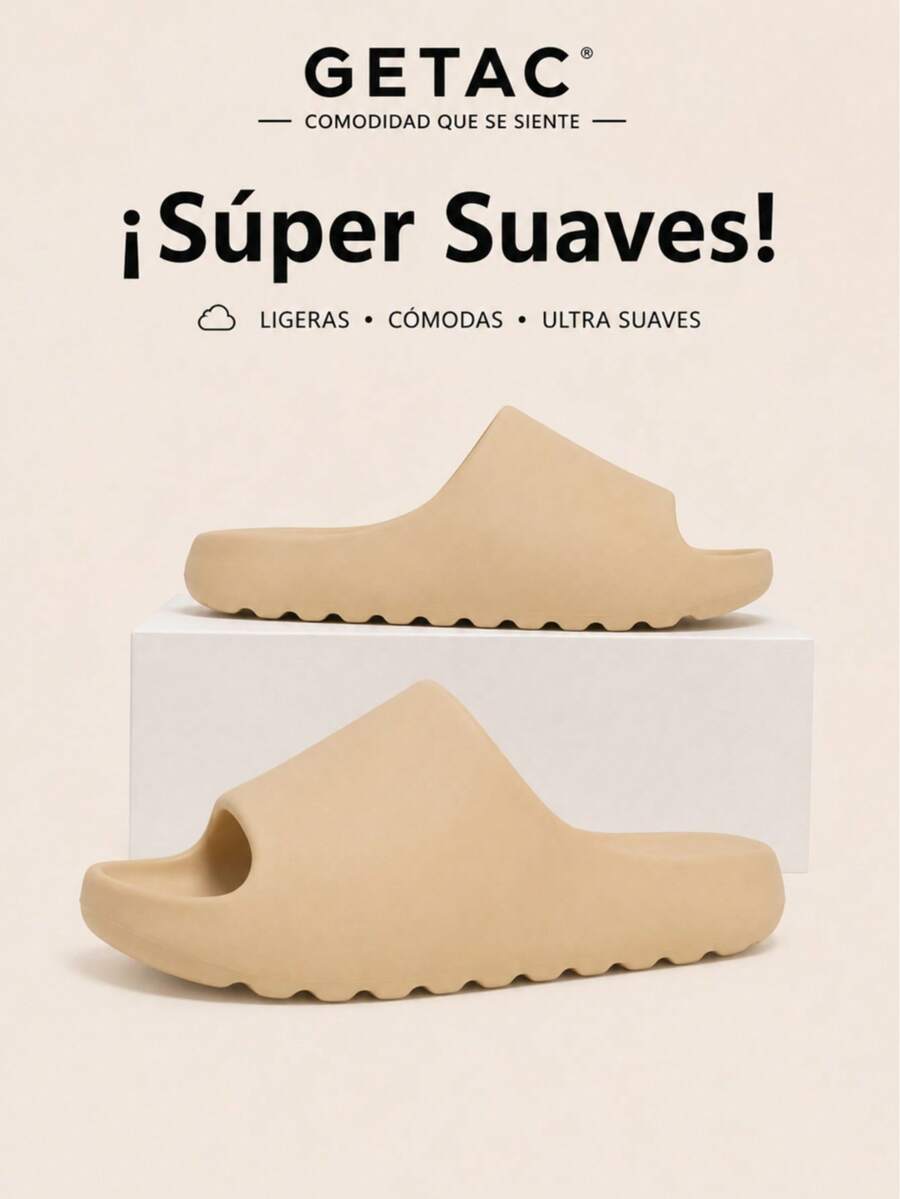 GETAC Chanclas Pantuflas Sandalias de moda EVA con Plataforma Gruesa 4 cm XL Suela Antiderrapante para Mujer y hombre Chanclas Suaves Secado rápido