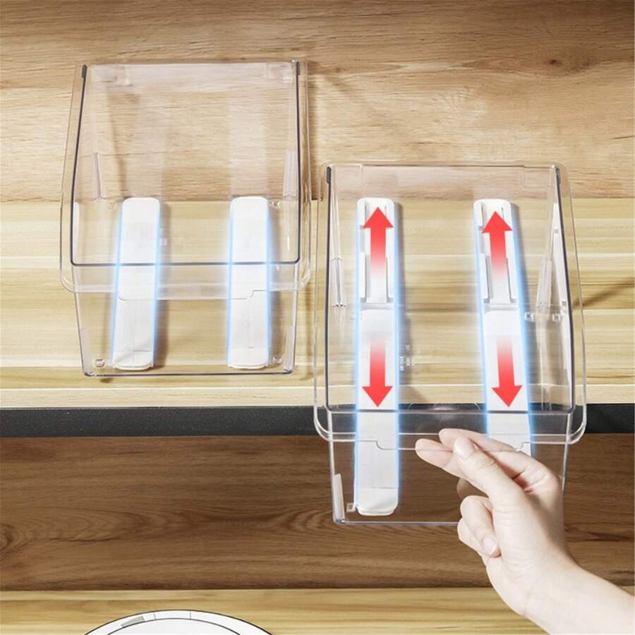 6pcs White Plastic Drawer Slides, No-Drill Easy Installation Bottom-Mount Drawer Slides, Multi-Functional Storage Slides, Suitable For Home Kitchen, Bathroom Cabinets And Closet Storage Boxes 2/4/6pcs