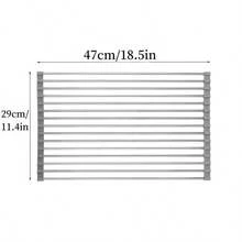 1pc Roll-Up Dish Drying Rack, Portable Sink Dish Drying Rack, Kitchen Rolling Dish Rack, Multi-Functional Storage Organizer, Foldable Stainless Steel Dish Rack, Suitable For Kitchen Sink Countertop Storage, Stainless Steel Wide Mouth Kitchen Dish Rack, Perfect Storage Gift For Family On New Year, Valentine's Day, Spring Festival, Mother's Day, Father's Day, Christmas, 2025 Winter, Home Solution, Suitable For Back To School Season, Back To School Gift - Multicolor - View 15