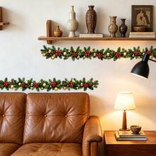 1/3pcs Ivy Sunflower Christmas Pine Vine Wall Sticker, Removable Self-Adhesive Waterproof PVC Decal For Door Frames, Living Room, Bedroom Home Decor - Wall Stickers - View 1
