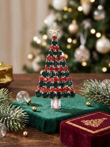 Luxury Rhinestone Christmas Tree Brooch - Women's Unisex Holiday Brooch Casual Party Accessory / Friend Gift Badge Decoration - Christmas Tree - View 15