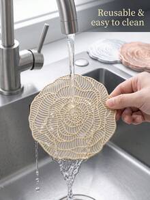 Tkvega • Home 12pcs Gold Embossed Coasters, PVC Material 3.94inch Round Coffee Cup Coasters, Washable, Easy To Clean, Wipeable, Non-Slip, Heat Resistant, Suitable For Room Decor, Home Table Decor, Home Decoration, Perfect For Holidays, Parties, Birthdays, Weddings And Dinner Parties - Multicolor - View 4