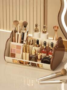 Large Capacity Makeup Organizer Panels Multi-Purpose Desk Organizer Basket Multi-Panel Remote Control Holder For Storing Remote Controls Cosmetics Stationery For Bedside Table Living Room Office Back To School Room Bathroom Decor Essential Accessories - Multicolor - View 2