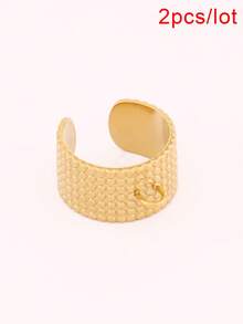 2pcs Stainless Steel Open Rings Findings Silver Gold Color Wide Round Chain Ring Base For DIY Rings Jewelry Making Accessories - DIY Ring - View 19