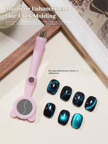 BAOSHIMAN Boshiman Magnetic Nail Art Tool For Beginners, 7-In-1 Cat Ear Magnet With Multiple Suction Methods, Cat Eye Nail Art Magic Tool - Multicolor - View 4