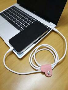 Heart-Shaped Faux Leather Cable Organizer, Multi-Color Earphone And Headphone Cable Storage Box, Battery-Free Cable Management Clip, Unisex Cable Holder Set - New Arrival - View 7