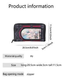 Dompet Panjang Wanita Modis Retro Lucu Motif Kelinci 2026, Dompet Clutch dengan Ilustrasi Bordir dan Resleting, Dompet Gaya Feminin dengan Banyak Slot Kartu dan Rantai, Dompet Panjang Selempang Satu Bahu, PU - MultiWarna - View 5