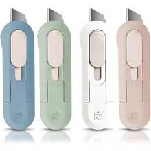 Portable Retractable Mini Box Cutter, Designed For Home And Office, One-Click Pop-Up Blade For Easy Cutting Of Envelopes/Cardboard/Shipping Boxes/Craft Materials, Compact Storage Space-Saving - A - View 5