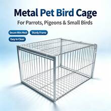 1pc Heavy Duty Alloy Pigeon Cage, With Automatic Closing Door, Locking System, Durable Iron Metal Structure, Sturdy Rectangular Bird Cage, Pigeon Cage, Parrot Cage, With Ventilation, Suitable For Pigeons, Parrots And Other Birds For Indoor And Outdoor Use, Easy To Clean Design - 40*30*26 Two Imported - View 1