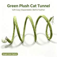 1pc Foldable Cat Tunnel, Cat Toy Self-Entertainment Spiral Tunnel Interactive Toy, Interactive Autonomous Play Training Toy, Suitable For Single Cat And Multi-Cat Households, Foldable And Easy To Store Indoor Cat Toy With Detachable Bell, No Power Required With Rustling Sound, Suitable For Cats, Rabbits, Puppies, Ferrets And Other Pets, Ideal Choice And Gift For Cat Lovers - Multicolor - View 5