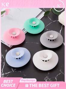 5 Packs Silicone Tub Stopper & Hair Catcher,Bathtub Drain Stopper, Easy Install Shower Drain Cover For Bathroom And Kitchen - Multicolor - View 2