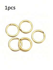 10/20/30/50/100pcs Polished Silver Stainless Steel Round Hole Flat Key Rings Keychains Rhodium Plated Round Split Key Rings DIY Wholesale Christmas - Gold - View 15