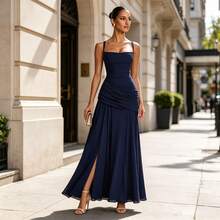 Women Short Dresses - Dark Blue - View 2