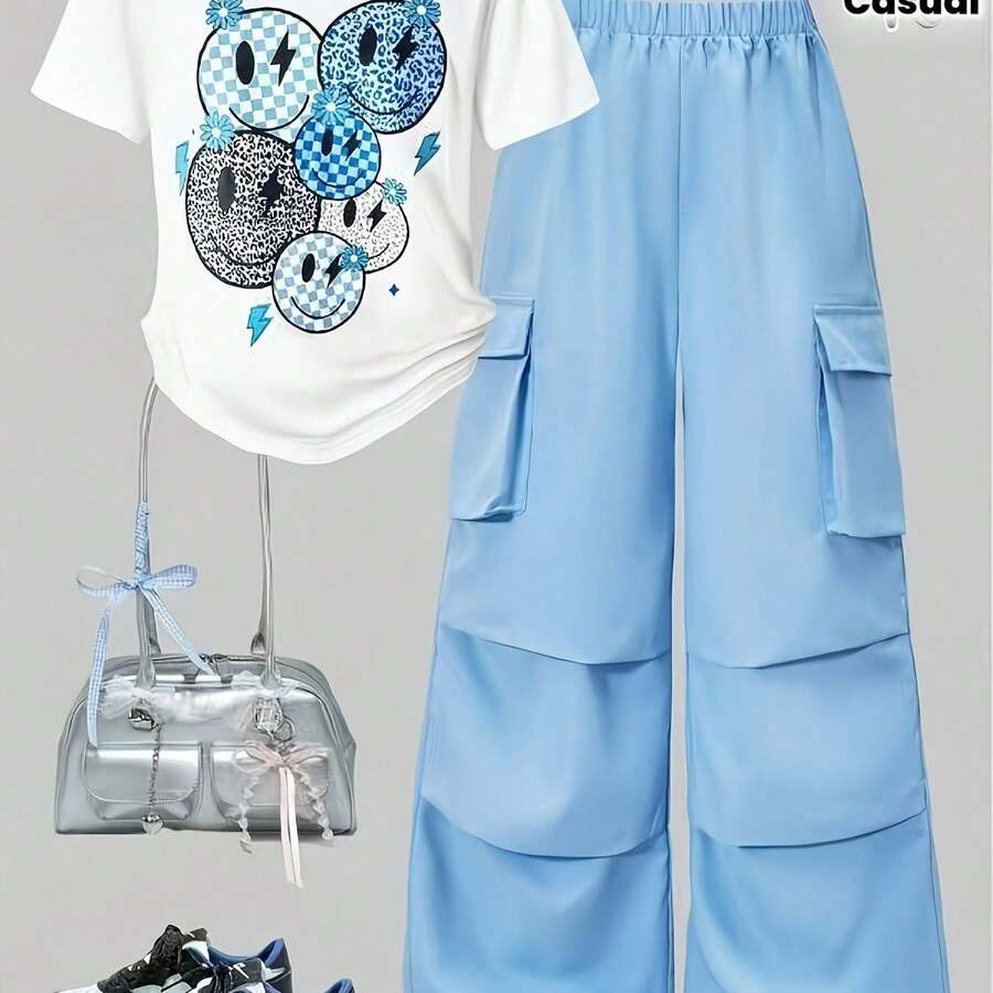 Tween Girls Extended Size T-Shirts - White - View 1