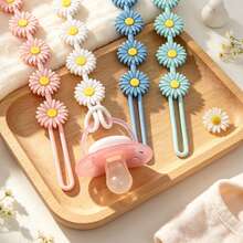 Personalized Name Gift, Floral Soothing Chain, Daisy Style Anti-Drop Chain - Multicolor - View 4