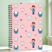 Different Teeth Spiral Notebook - Whimsical Cartoon Teeth Design, High-Quality Paper & Portable Size For Note-Taking, Studying, Creative Writing - Ideal For Students & Professionals, Notetaking Diary, Playful Design, Study Journaling, Office Workers - One Book (50 Pages, 100 Pages) - View 4