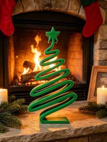 Minimalist Modern Small Christmas Tree Tabletop Decor - Elegant Compact Xmas Tree Ornament With Branches & Suitable For Living Room, Dining Table, Hallway, Cabinet - Lightweight Plastic Holiday Decoration For Small Spaces, Year-Round Use - One Size Fits All - View 4