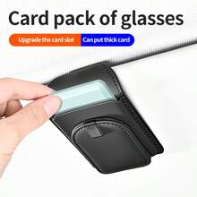 Car Sunshade Magnetic Fashion Glasses Clip, Microfiber Multifunctional Eyeglass Frame, With Card Slot, General Motors Internal Storage Eyeglass Card Ticket - 2613 - View 3