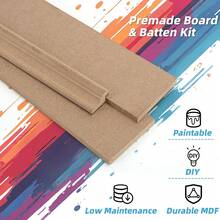 MDF Shaker Wall Panel Kit For Christmas New Year, 20 Pack 3D Wood Planks For Living Room Bedroom DIY Accent Wall, 120x9x0.6cm - Wall Panel Material - View 6
