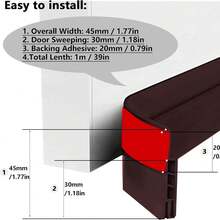 1pc Anti-Collision Door Sealing Strip, Back To School Supplies - White - View 10