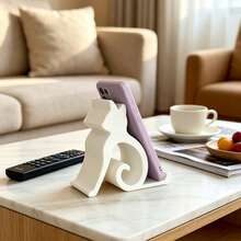 Cat Phone Holder, Suitable For All Phones And Tablets, For Bed, Office, Car Use, Cute Cat Design, Hands-Free Video Calls, Must-Have For Pet Lovers, Fun Cat-Shaped Phone Stand - Multicolor - View 2