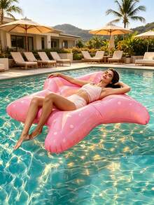 Vibrant Pink Blue Starfish Inflatable Pool Float Thickened Floating Lounge Mat Giant Sea Star Raft Heavy Duty Swimming Bed For Adults Summer Pool Party Beach Lake Vacation Travel Essential LargeFloatingMattressWaterFunSportsAccessoriesForMenAndWomen - Multiple Styles - View 2