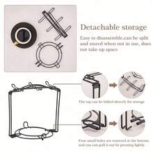 Minimalist Coffee Cup Rack, Foldable Cup & Saucer Iron Storage Rack, Suitable For Coffee Cups, Cup & Saucers, Mugs, Espresso Cups And More - Multicolor - View 7
