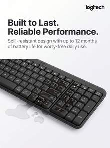 Logitech Kombo Keyboard dan Mouse Nirkabel Ergonomis K251+M196: Ramping, Portabel, Pasang dan Mainkan, Cocok untuk Skenario Kantor Rumah dan Pembelajaran Mobile. - View 7