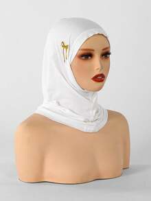 1PC/2PCS Women's Fashionable Convenient Solid Color Muslim Hijab, Elegant Comfortable Simple One Size Lightweight Underscarf, Crystal Linen Headwrap, Slouchy Headscarf, Suitable For Daily Wear - Crystal Linen Convenient Headband - View 42