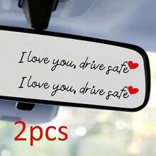 I Love You. Driving Rearview Mirror Sticker | Car Rearview Mirror Sticker, Driving Sticker, Funny Car Vinyl Window Rearview Mirror Sticker, Suitable For Men And Women - A - View 12