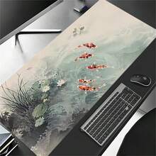 Ink Koi Serenity Mouse Pad Gamer Printon Demand Mousepad XXL Playmat Natural Rubber Non-Slip Soft Carpet Computer Mouse Mats - View 2