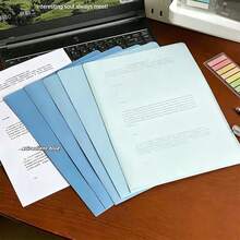 5个L型A4文件袋，渐变色塑料A4文件袋，办公用品单页文件收纳袋，加厚防水 - 資料夾 - 查看 4