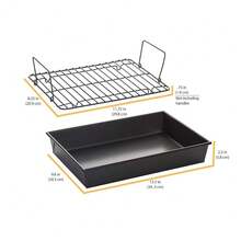 Roasting Pan With Rack - 9.5 Inch - Gray - View 6
