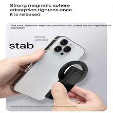 Mag‑ Magnetic Phone Tripod Stand, Portable Pocket Foldable Cell Phone Holder, Multi‑Angle Adjustable Desktop & Handheld Phone Mount For Selfie Vlog Shooting - Multicolor - View 6