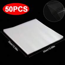 50PCS 12 Inch Vinyl Sleeves Outer Album Gatefold LP Plastic Record Covers 12" Sleeves - Clear - View 2