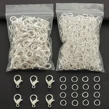 180pcs/360pcs DIY Jewelry Clasp Accessories Including Lobster Clasp And Jump Rings, Suitable For DIY Woven Jewelry, Necklaces, Bracelets, Anklets, Bags, Keychains, Spring Connectors, Phone Chain End Clasps, Pendant Hooks, DIY Jewelry Making Materials - Lobster Claw & Jump Ring - View 8
