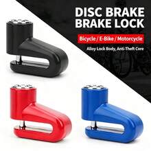 1pc Motorcycle/Electric Bike/Bicycle Anti-Theft Disc Brake Lock, With 2 Keys And Mounting Bracket, 3 Colors Available - Multicolor - View 1