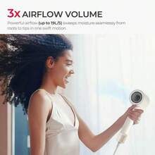 LUYAO High Speed Brushless Hair Dryer, Powerful Dryer, High-Power Quick Drying Hair, Fast Drying, Low Noise, Hairdryer With Magnetic Nozzle - Champagne - View 5