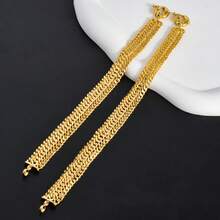 1pc Exaggerated Hip Hop Style 14k Gold Plated Copper Sailor Clasp Bracelet For Women - Gold - View 5