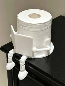 2/1pc Book Lover Exclusive Fun Toilet Paper Holder, Sitting Reading Figure Toilet Paper Holder, Desktop Standing Tissue Storage Decorative Rack, Suitable For Desktop Storage, Bathroom Storage, Bathroom Accessories, Kitchen Storage, Kitchen Accessories, Home Storage, Home Decor, College Dorm Essential, Back To School, Halloween, Christmas Gift Best Choice - Multicolor - View 13