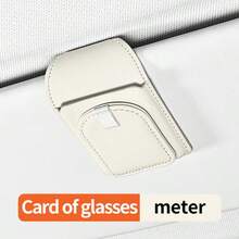 Car Sunshade Magnetic Fashion Glasses Clip, Microfiber Multifunctional Eyeglass Frame, With Card Slot, General Motors Internal Storage Eyeglass Card Ticket - 2613 - View 12