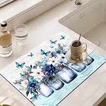 (Hot !!) 1pc 2D Floral Pattern Flat Stove Protector Mat And Non-Slip Heat-Resistant Rubber Stove Cover Pad Suitable For Induction Cooktop, Glass Stove And Multi-Functional Anti-Scratch Mat, Also Best Choice For Oven, Washing Machine, Dryer And Kitchen Decoration. - Multicolor - View 13