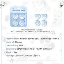 Cute Cat Protection Set For Switch2/Switch 2025/NS2, Detachable Protective Case, With 2 Cute PC Controller Caps, Storage Bag And Game Card Box, Tempered Glass Film, Game Accessories - View 9