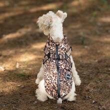 Dog Vest With Integrated Chest Harness, Fleece Lining, Reflective Webbing, Zipper Closure, Suitable For Small Dogs And Cats, Outdoor Warm Pet Padded Vest - Mocha Brown - View 12