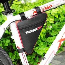 1PC Bicycle Frame Triangle Bag, Lightweight Bike Top Tube Storage Pouch, Wear‑Resistant Cycling Frame Saddle Bag For Mountain Road Bikes, No Leg Interference Design - Top Tube Bag - View 9